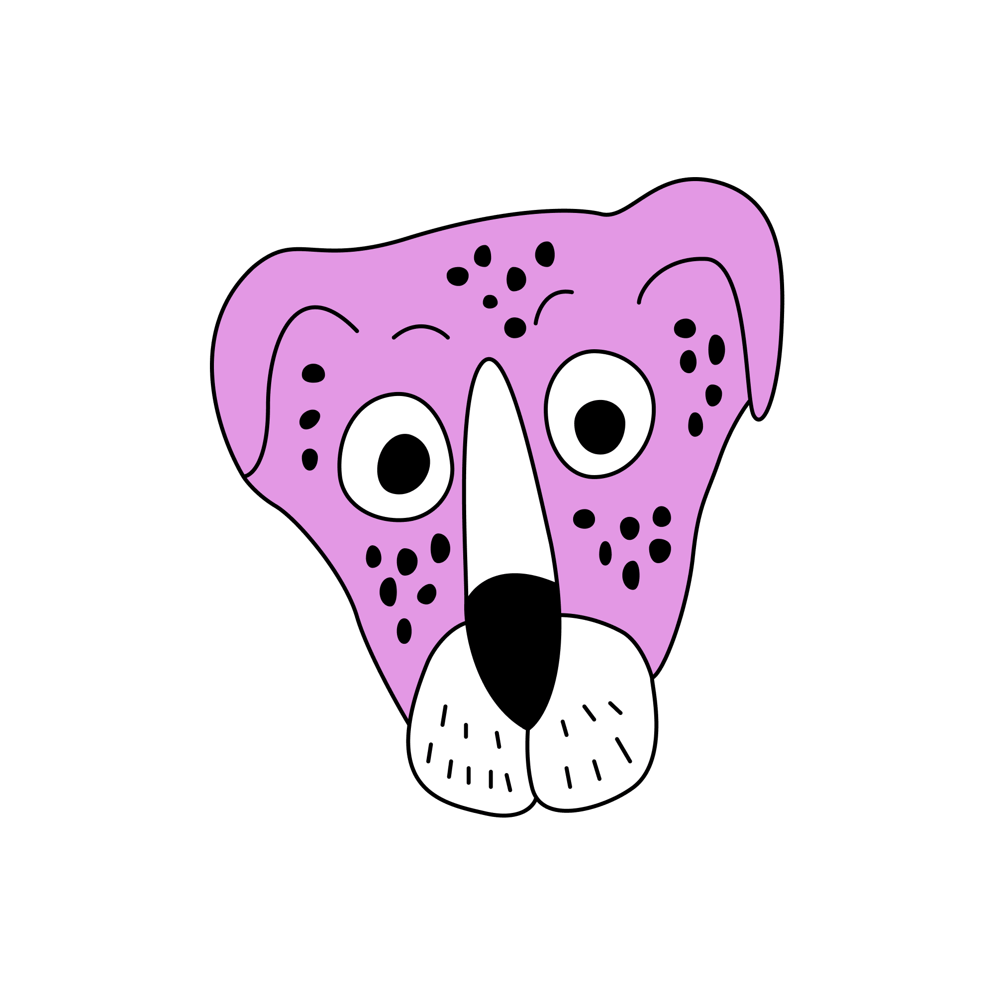 Spotty Purple Pup_filled